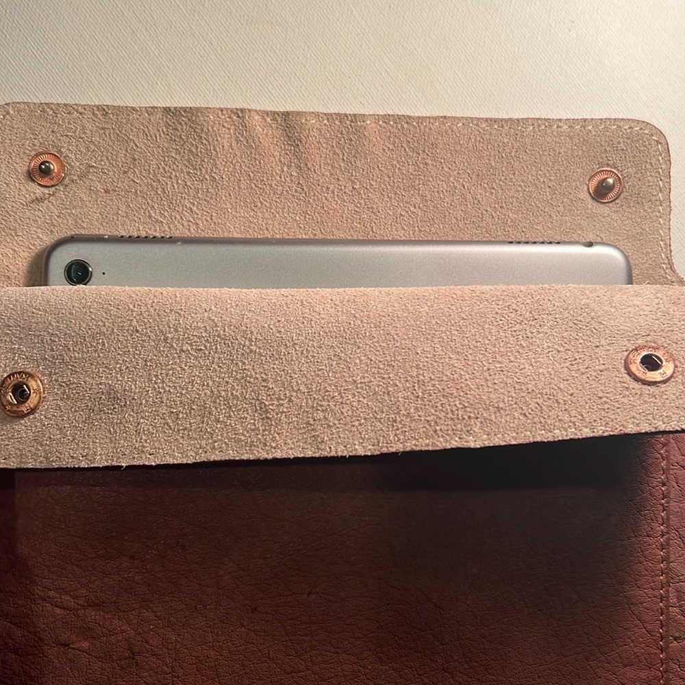 Free People Brown Leather Tablet Case - Picture 3 of 9